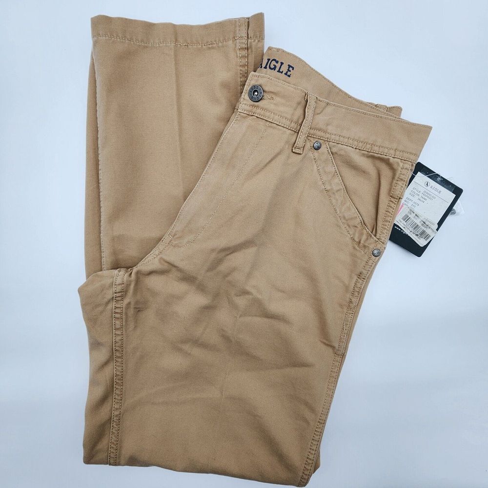 AIGLE IDAHO-DD Active Sport Canvas Heavy duty Brown Color: TANN Pants Sz‎ 34/34